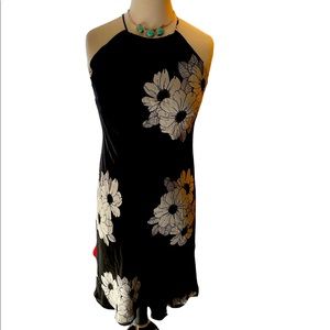 Batik black & cream halter dress